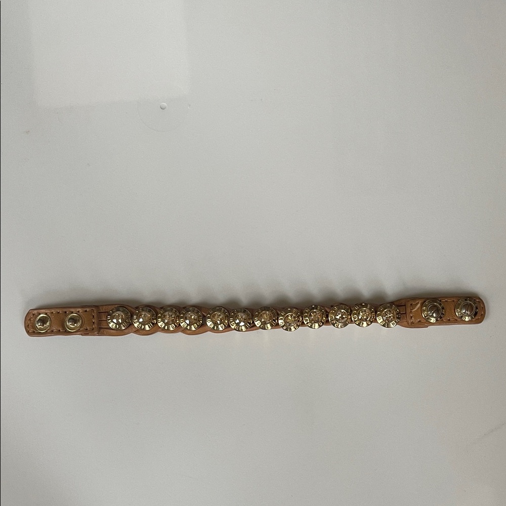 Henri Bendel Gold and Tan Bracelet